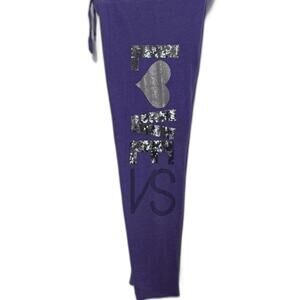 Y2K purple‎ Victoria’s Secret embellished sweatpants.